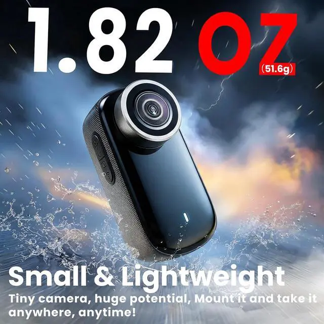 Alt view image 6 of 7 - 4K Mini Body Camera,64G Wearable Camera with 360°Rotatable Clip & Magnetic Clip, Thumb Size, 96 Minutes for Recording, Easy to Use for Lecture, Traveling, Pet Walking and Outdoors(Black)