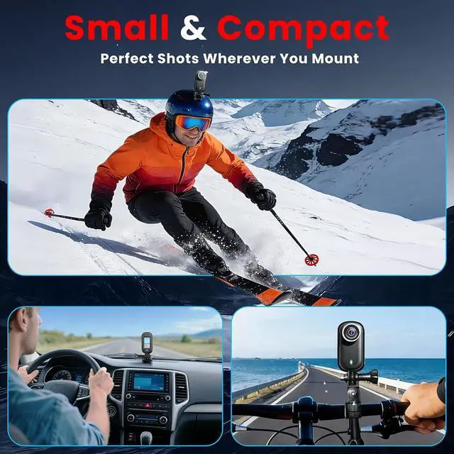 Alt view image 2 of 7 - 4K Mini Body Camera,64G Wearable Camera with 360°Rotatable Clip & Magnetic Clip, Thumb Size, 96 Minutes for Recording, Easy to Use for Lecture, Traveling, Pet Walking and Outdoors(Black)