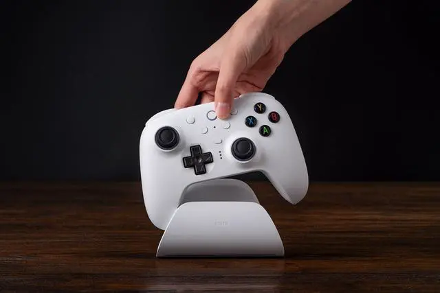 Alt view image 7 of 7 - 8BitDo Ultimate 2 Wireless Controller for Windows PC, Apple, Steam & Android, Gaming Controller with TMR Joysticks, Hall/Tactile Triggers, Motion Control, RGB Fire Ring, 1000Hz Polling Rate, White