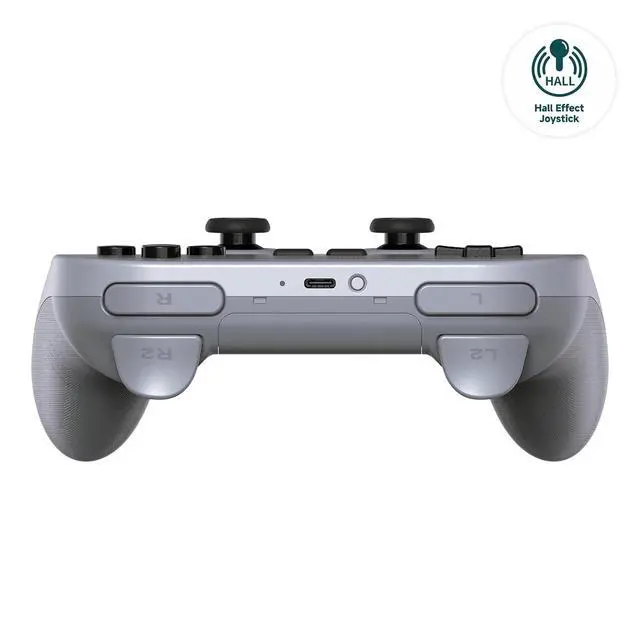 Alt view image 3 of 7 - 8BitDo Pro 2 Bluetooth Controller for Switch/Switch 2, Hall Effect Joysticks, 2 Pro Back Paddle Buttons, Wireless Gaming Controller for Switch, PC, Android, and Steam Deck & Apple (Gray Edition)