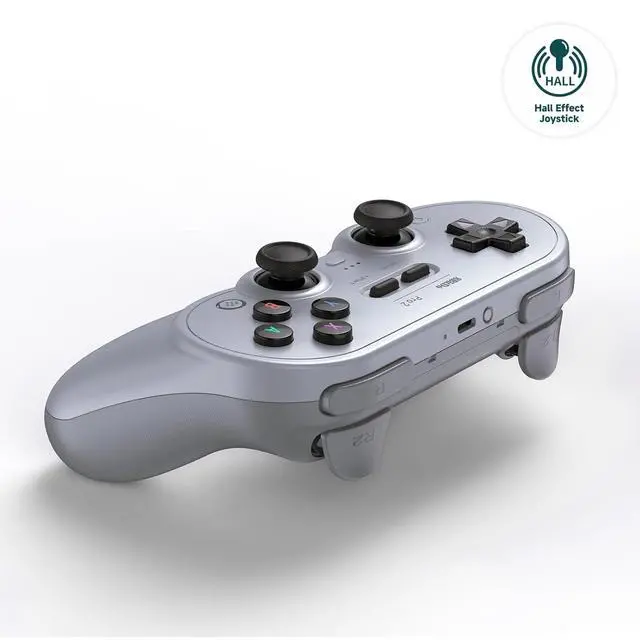 Alt view image 4 of 7 - 8BitDo Pro 2 Bluetooth Controller for Switch/Switch 2, Hall Effect Joysticks, 2 Pro Back Paddle Buttons, Wireless Gaming Controller for Switch, PC, Android, and Steam Deck & Apple (Gray Edition)