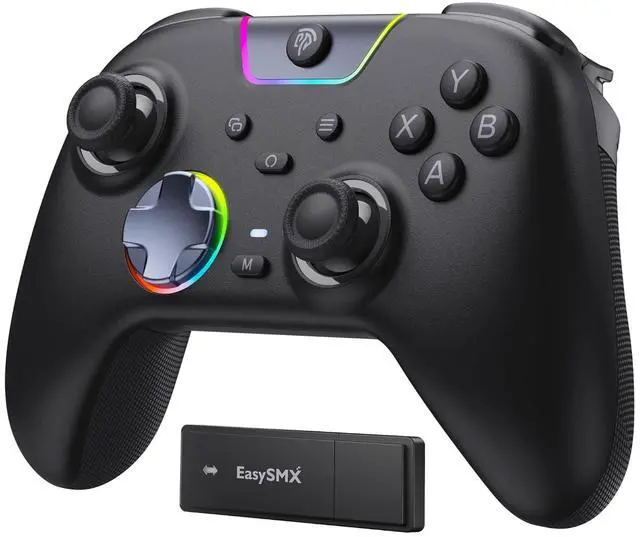 Main image of X05Pro Wireless Gaming Controller for PC, Switch& Phone Ultra-Quiet Buttons, Hall Effect Joysticks, 2-Stage Triggers, 1000Hz Polling Rate, Programmable, Ergonomic Grips with 1000mAh Battery