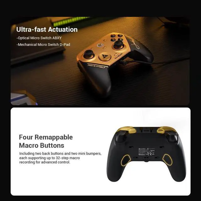 Alt view image 7 of 7 - G7 Pro 8K PC Wireless Gaming Controller, 8000Hz Polling Rate, Gen 2 TMR Joysticks, Hall Effect Triggers, 4 Programmable Buttons,Charging Dock, Esports Controller for FPS & Competitive Gaming
