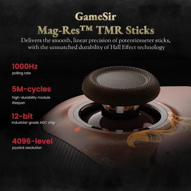 Alt view image 2 of 7 - G7 Pro Wired Xbox Controller for Xbox Series X|S, TMR Sticks, Hall Effect Triggers, 4 Remappable Buttons, 1000Hz PC Mode, PC & Android Controller (Dragons Dogma II)