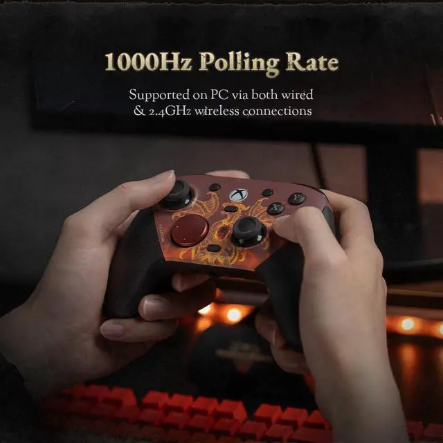 Alt view image 7 of 7 - G7 Pro Wired Xbox Controller for Xbox Series X|S, TMR Sticks, Hall Effect Triggers, 4 Remappable Buttons, 1000Hz PC Mode, PC & Android Controller (Dragons Dogma II)
