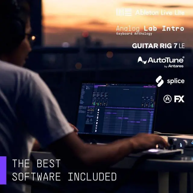 Alt view image 7 of 7 - MiniFuse 1 - Compact USB Audio Interface with Creative Software for Recording, Production, Podcasting, Guitar - White | USB-C 1x Combo Xlr and ¼ Input, 48V Phantom, Headphone and Stereo Outs, Loopbac