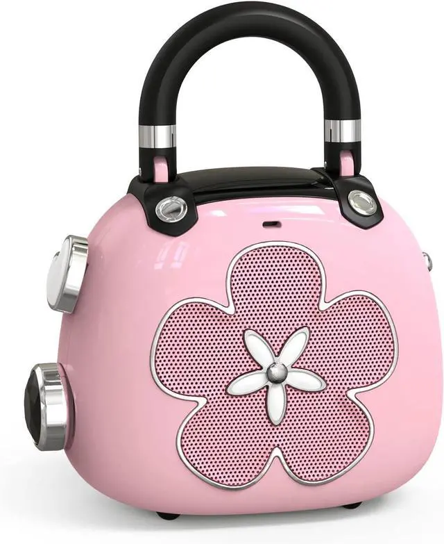 Main image of Candy 2-in-1 Mini Bluetooth Speaker & Cute Bag Charm with Loud Sound, Ideal Stocking Stuffer for Women, Girlfriend, Wife, BFF, Teen Girls, White Elephant Gift-Pink