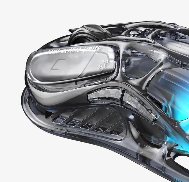 Alt view image 5 of 6 - Mercury M2 Wireless Gaming Mouse with 26,000 DPI, PAW3395DM Sensor -79g Lightweight Hollowed-Out Design -5 Programmable Buttons -5 Dynamic Lightsync RGB Transparent Black