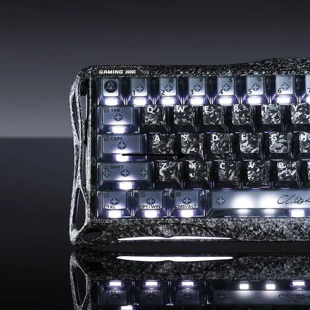 Alt view image 4 of 7 - V60 Pro 60% HE Magnetic Gaming Keyboard, True 8kHz Polling Rate, 0.125ms Latency, Dynamic Rapid Trigger, 0.005mm Adjustable Actuation, Full Aluminum Frame (Cyber Frost Black)