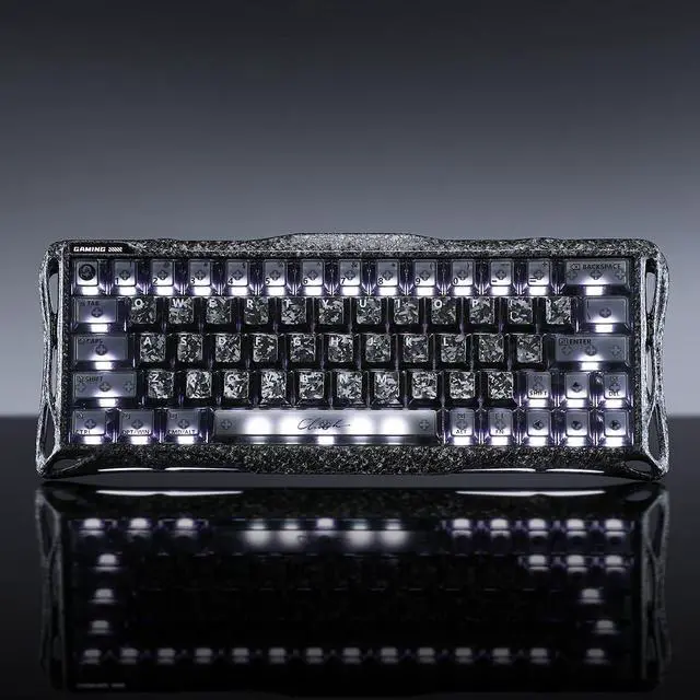 Alt view image 7 of 7 - V60 Pro 60% HE Magnetic Gaming Keyboard, True 8kHz Polling Rate, 0.125ms Latency, Dynamic Rapid Trigger, 0.005mm Adjustable Actuation, Full Aluminum Frame (Cyber Frost Black)