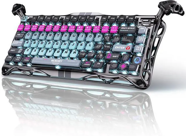 Main image of V75Pro HE Keyboard 75% Layout Gaming Keyboard, HallEffect Magnetic Switches, Only Wired, HotSwappable, 8000Hz Polling, DualZone RGB, SemiAluminum Frame with Cyberpunk