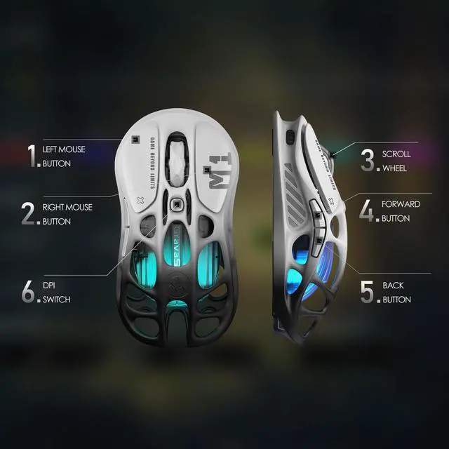 Alt view image 7 of 7 - Wrieless Gaming Keyboard and Mouse Set, 75 Mechanical Keyboard and Wireless Gaming Mouse, Magnesium Alloy