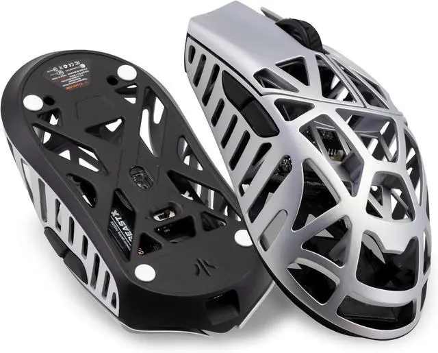 Alt view image 4 of 6 - Beast X Pro Ultra-Light 39g Magnesium Gaming Mouse, PAW3950 HS Sensor, 8K Polling Rate, 30000 DPI,OM & TTC Switches, Customizable Side Panels. Silver-TTC Switch-Side Slits