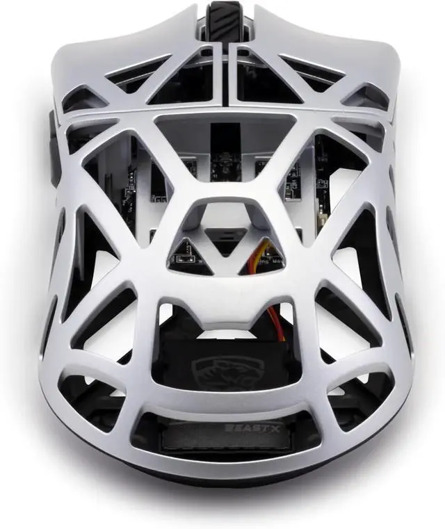 Alt view image 3 of 6 - Beast X Pro Ultra-Light 39g Magnesium Gaming Mouse, PAW3950 HS Sensor, 8K Polling Rate, 30000 DPI,OM & TTC Switches, Customizable Side Panels. Silver-TTC Switch-Side Slits