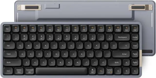 Main image of Flow Low84 Low Profile Mechanical Keyboard, 75 Percent Rechargeable Wireless Keyboards with Bluetooth and Wired Connection, Black Phantom Tactile Switches and Ghost liear Switches