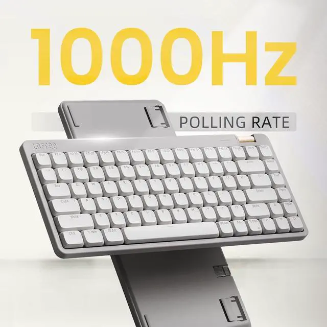 Alt view image 3 of 7 - Flow Lite 84 Keys Low Profile Mechanical Keyboard, 75% Swappable Rechargeable Wireless Keyboard with 2.4G Receiver, Bluetooth and Wired Connection for Windows, Mac/ Specter Linear Switches
