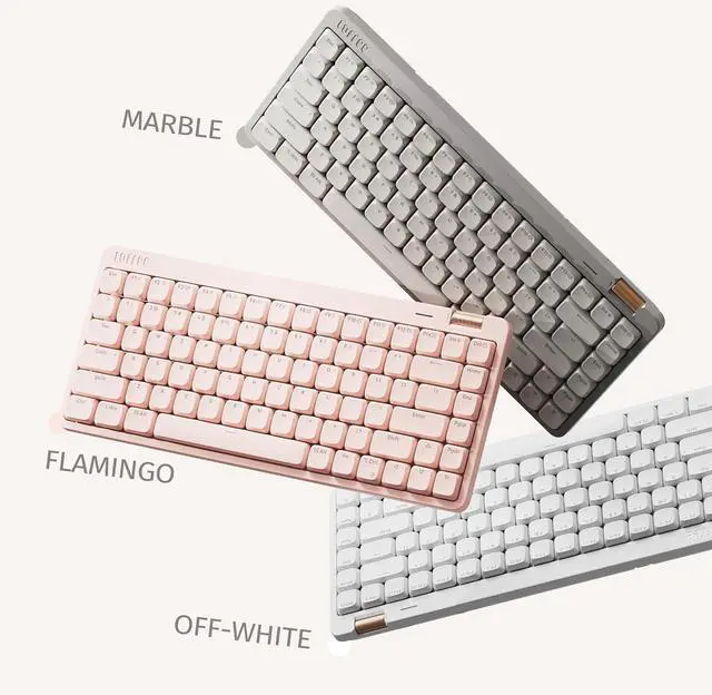 Alt view image 5 of 7 - Flow Lite 84 Keys Low Profile Mechanical Keyboard, 75% Swappable Rechargeable Wireless Keyboard with 2.4G Receiver, Bluetooth and Wired Connection for Windows, Mac/ Specter Linear Switches Flamingo