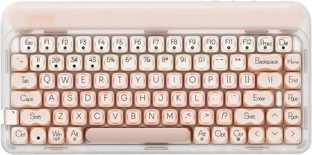 Main image of DOT Foundation Mechanical Keyboard, 75% Rechargeable Hot-swappable Keyboards with 3 Types Connection for Windows, Mac OS/Pink GATERON Baby Racoon Switches
