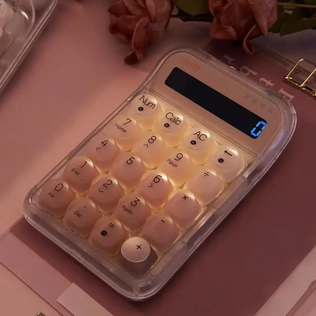 Alt view image 7 of 7 - Foundation Tri-Mode Wireless Numpad White LED Backlight Compatible with MacOS, iOS, Windows, and Android