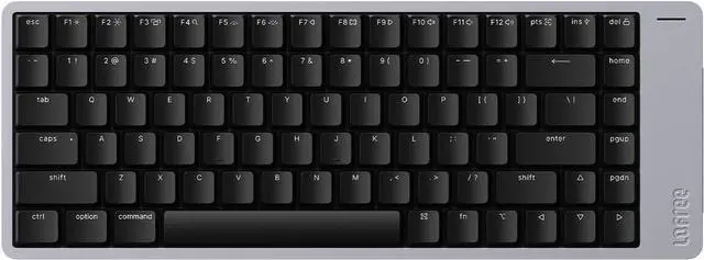 Main image of Flow2 Low-Profile Mechanical Keyboard, Aluminum Alloy with Pulse Tactile Switches, Rechargeable Wireless Keyboards with 3 Mode Connections for Windows, macOS Space Gray 84 Keys