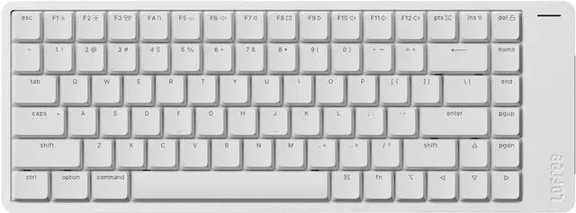 Main image of Flow2 Low-Profile Mechanical Keyboard, Aluminum Alloy with Pulse Tactile Switches, Rechargeable Wireless Keyboards with 3 Mode Connections for Windows, macOS Silver 84 Keys