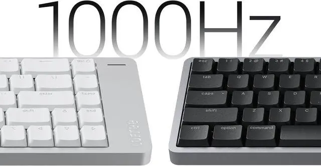 Alt view image 4 of 6 - Flow2 Low-Profile Mechanical Keyboard, Aluminum Alloy with Pulse Tactile Switches, Rechargeable Wireless Keyboards with 3 Mode Connections for Windows, macOS Silver with Silence 68Keys