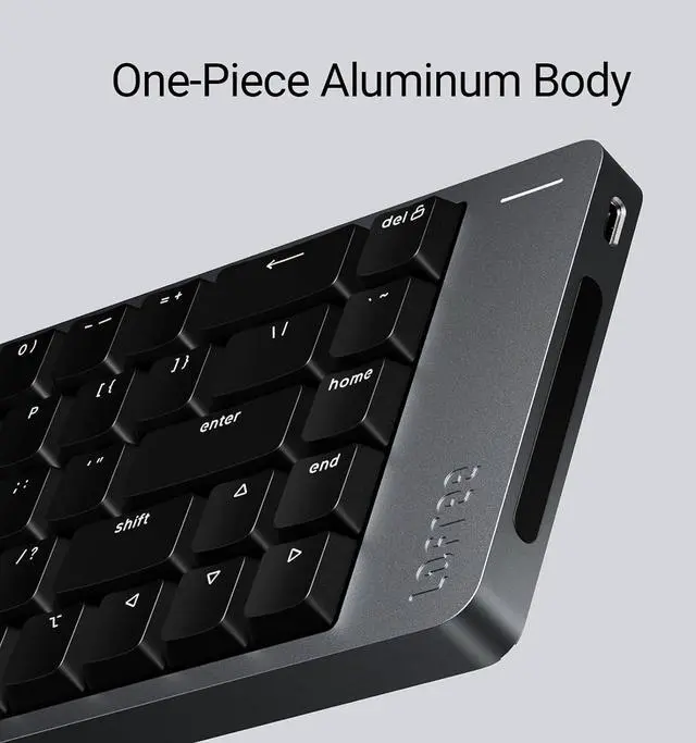 Alt view image 3 of 6 - Flow2 Low-Profile Mechanical Keyboard, Aluminum Alloy with Pulse Tactile Switches, Rechargeable Wireless Keyboards with 3 Mode Connections for Windows, macOS Silver with Silence 68Keys