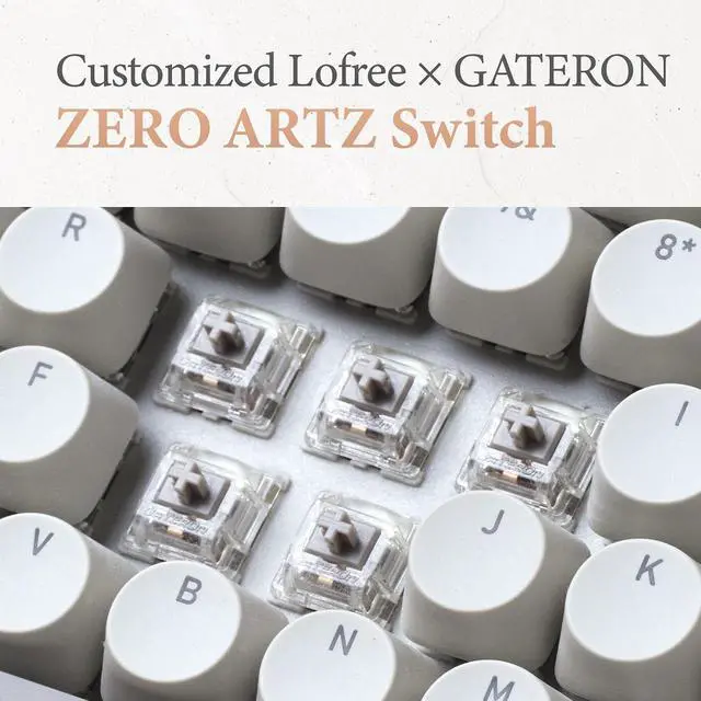 Alt view image 2 of 7 - Zero ARTZ Mechanical Keyboard, 75% Rechargeable Hot-swappable Keyboards with 3 Types Connection for Windows, Mac OS, Linear Switches/Terrazzo Grey