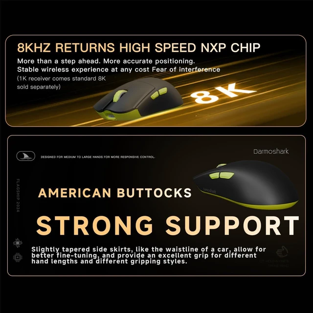 Alt view image 2 of 7 - M3SMAX Wireless Gaming Mouse,Tri-Mode 2.4G/USB-C/Bluetooth Mouse Up to 30000DPI,PAW3950 Optical Sensor Lightweight 52g,5 programmable Button,Computer Mouse for Laptop,PC,Windows
