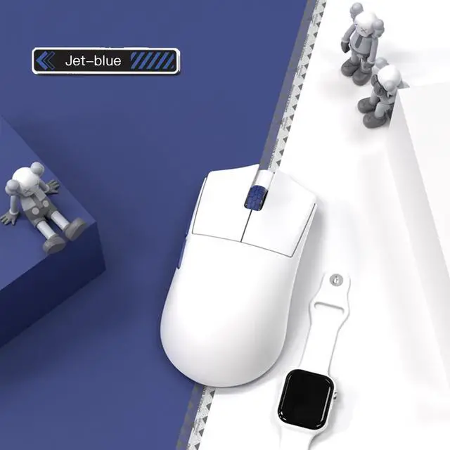 Alt view image 5 of 6 - M3SMAX Wireless Gaming Mouse,Tri-Mode 2.4G/USB-C/Bluetooth Mouse Up to 30000DPI,PAW3950 Optical Sensor Lightweight 52g,5 programmable Button,Computer Mouse for Laptop,PC,Windows White