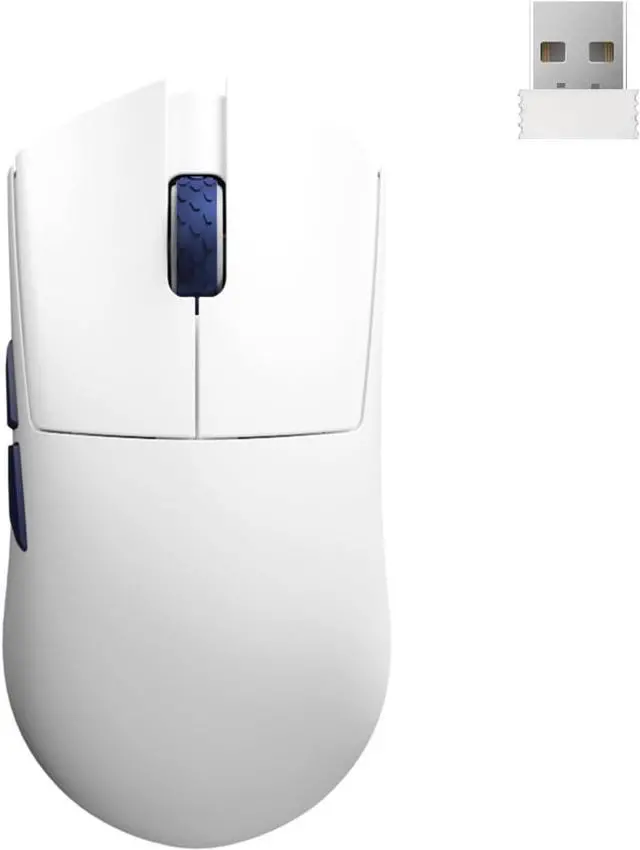 Main image of M3SMAX Wireless Gaming Mouse,Tri-Mode 2.4G/USB-C/Bluetooth Mouse Up to 30000DPI,PAW3950 Optical Sensor Lightweight 52g,5 programmable Button,Computer Mouse for Laptop,PC,Windows White
