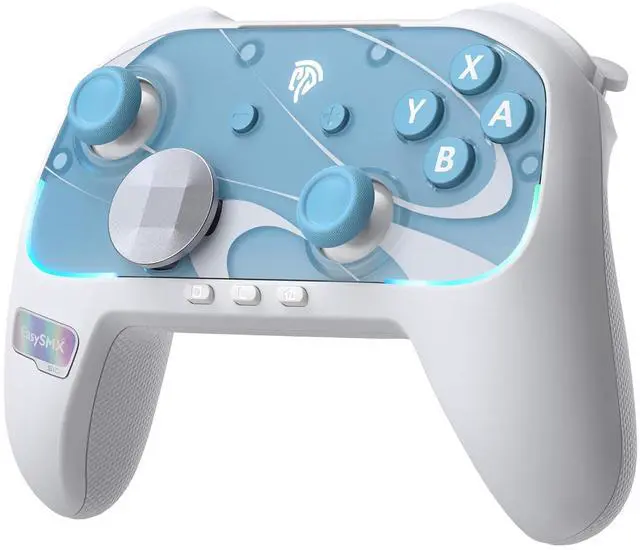 Main image of S10 Elite Wireless Controller for Switch 2 with One-Key Wake-Up, Hall Effect Anti-Drift Joysticks, Programmable Buttons, HD Rumble, Motion Control and NFC, Multi-platform white blu