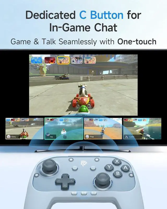 Alt view image 3 of 7 - S10C Switch 2 Pro Controller with Instant Wake-Up, Hall Effect Joysticks, HD Rumble, Motion Control, 2 Back Buttons, Turbo, C Buttons, for Switch 2/Switch/PC/iOS/Android