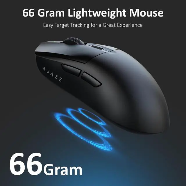 Alt view image 2 of 7 - AJ139 V2 MC Wireless Gaming Mouse with RGB Charging Dock, 66g Ultra-Lightweight Tri-Mode Optical Mouse, 12000 DPI PAW3311 Sensor, Ergonomic Rechargeable Gaming Mouse for PC/Mac -