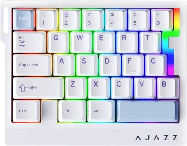 Main image of AK029 Magnetic Switch One Handed Gaming Keyboard, Hall Effect Rapid Trigger Mechanical Keypad with SOCD & DKS, 8KHz Polling Rate, 29 Keys Mini Ergonomic Gaming Keyboard for FPS Gamers, PC White Blue