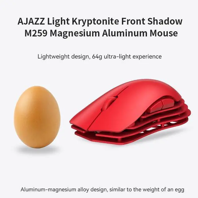 Alt view image 7 of 7 - M259 Magnesium Aluminum Alloy Mouse, BT/2.4G/USB-C Lightweight Mice