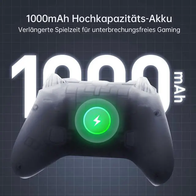 Alt view image 4 of 6 - G3V2 Bluetooth Controller for Pc/Switch/Ios/Android, Hall Effect Joysticks, RGB Lighting Gaming Controller,2 Programmable Buttons,1000mah Battery With Charging Station Black PE UG