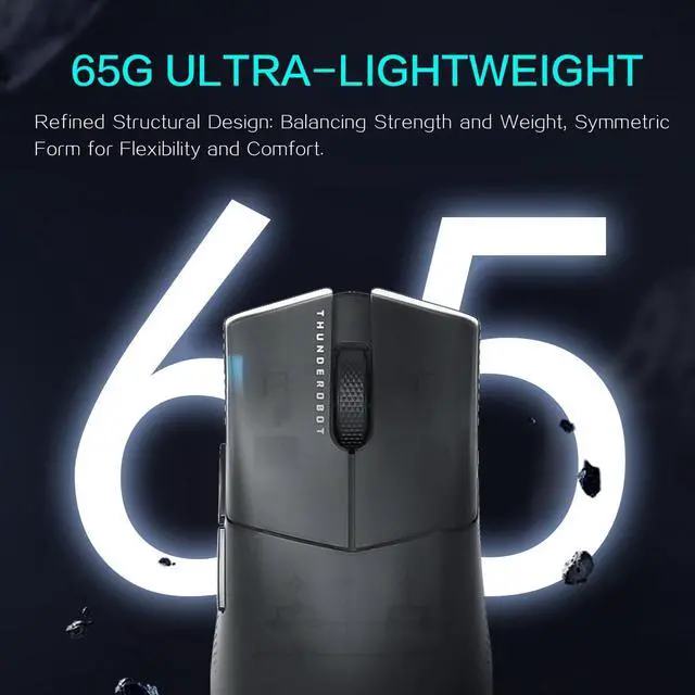 Alt view image 6 of 7 - ML903 4K Souris Gamer Sans Fil avec Station de Charge RGB, Capteur Optique de 26 000 DPI,PAW3395,Longue Durée de Vie de la Batterie, Souris Ergonomique Sans Fil Pour PC, Mac