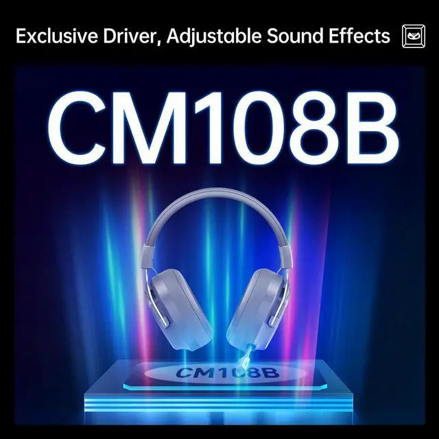 Alt view image 7 of 7 - GX30 USB Gaming Headeset for PS5,PC - 7.1 Surround Sound Headphones CM108 Microphone, Dual Chamber Drivers, Legendary Comfort, Aluminum Frame