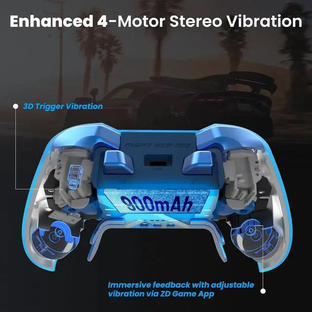 Alt view image 3 of 7 - Wireless PC Controller Modular Design, Hall Effect Joysticks, Remappable Buttons, RGB & Audio Jack for Switch/Switch2, PC, Android, iOS & Steam 11 Anniversary Edition
