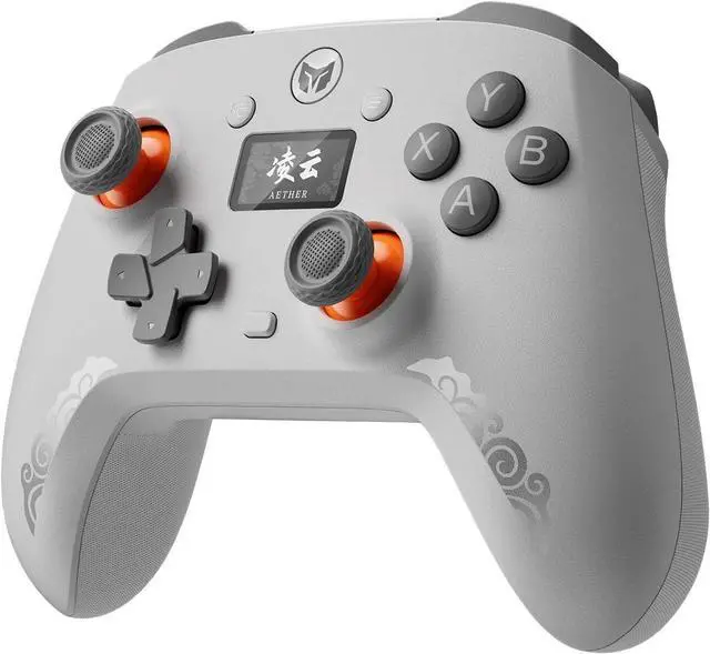 Main image of Wireless Gaming Controller with LCD Display Hall Effect Joystick & Triggers, 1000Hz Polling Rate, PC/Switch/Android/iOS Compatible, Dual Back Buttons, Turbo, HD Rumble, Wired/Bluetooth/2.4G AETHER W