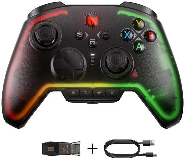 Main image of Wireless Controller, Rainbow 2 Pro PC Controllers Motion Aiming, Hall Triggers, ALPS Joystick, Custom Button, 3.5mm Audio Gaming Controller for PC Windows/Android/iOS/Switch Controllers