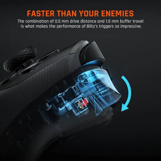 Alt view image 6 of 7 - Pc Gaming Controller,BIGBIG WON Nintendo Switch pro Controller for tears of the kingdom Game,6-Axis Gyro,one key Wake-up,Macro,Turbo, Dual Shock, Custom Buttons,RGB Light for pc/switch lite/PS4