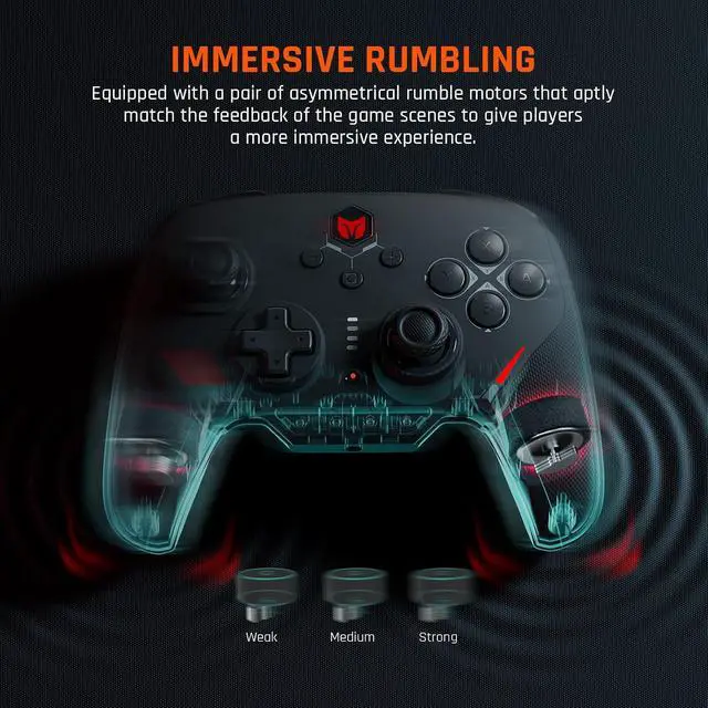 Alt view image 3 of 7 - Pc Gaming Controller,BIGBIG WON Nintendo Switch pro Controller for tears of the kingdom Game,6-Axis Gyro,one key Wake-up,Macro,Turbo, Dual Shock, Custom Buttons,RGB Light for pc/switch lite/PS4