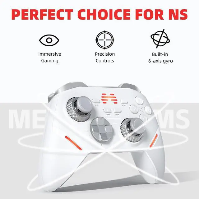 Alt view image 6 of 7 - KP40 Multi-Platform Wireless Controller, Dual TMR Joysticks, 3-Mode TMR Triggers, Omnidirectional D-Pad, Compatible with Switch/PC/iOS/Android/Steam