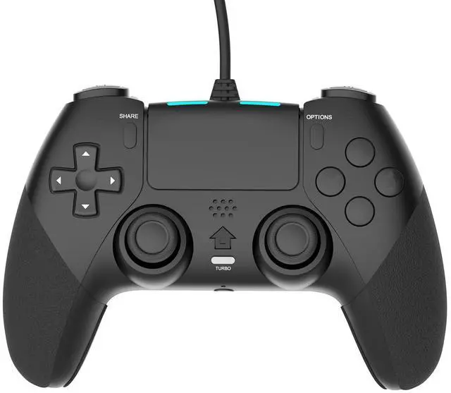 Alt view image 2 of 3 - Wired Controller Gamepad for Playstation 4 with Advanced Programming Buttons Dual Vibration Shock Joystick Gamepad for PS4/PS4 Slim/PS4 Pro and PC Black