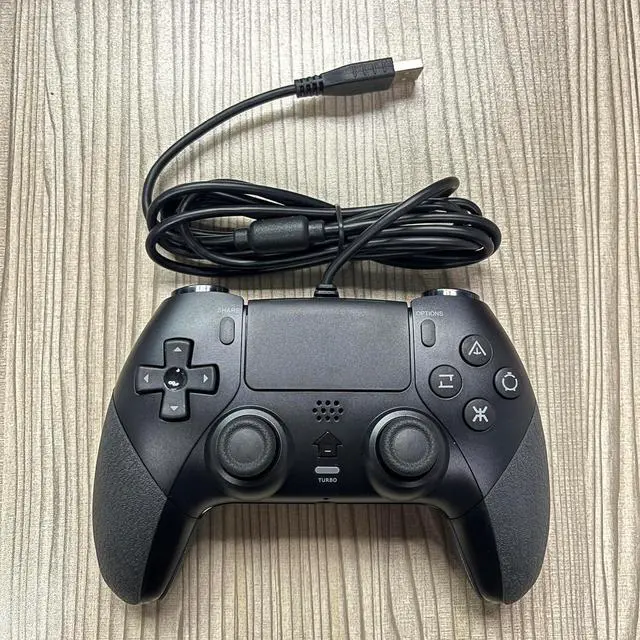 Alt view image 3 of 3 - Wired Controller Gamepad for Playstation 4 with Advanced Programming Buttons Dual Vibration Shock Joystick Gamepad for PS4/PS4 Slim/PS4 Pro and PC Black