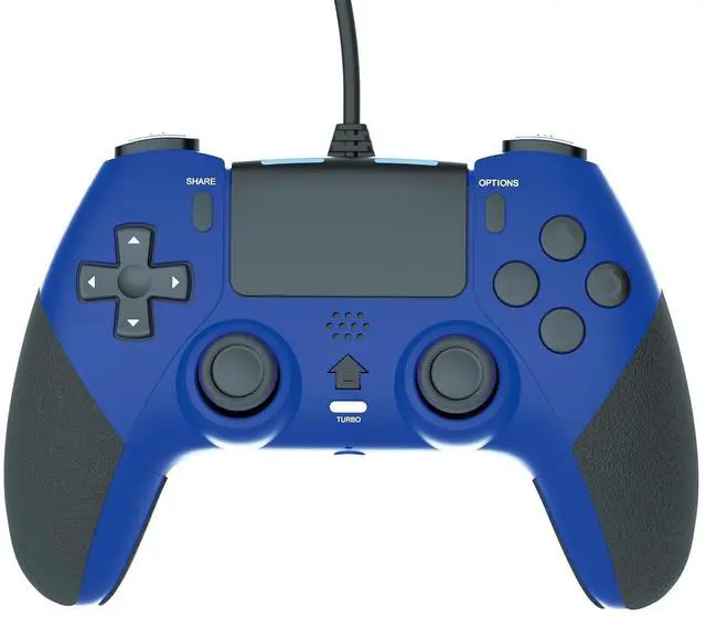 Alt view image 2 of 2 - Wired Controller Gamepad for Playstation 4 with Advanced Programming Buttons Dual Vibration Shock Joystick Gamepad for PS4/PS4 Slim/PS4 Pro and PC Blue
