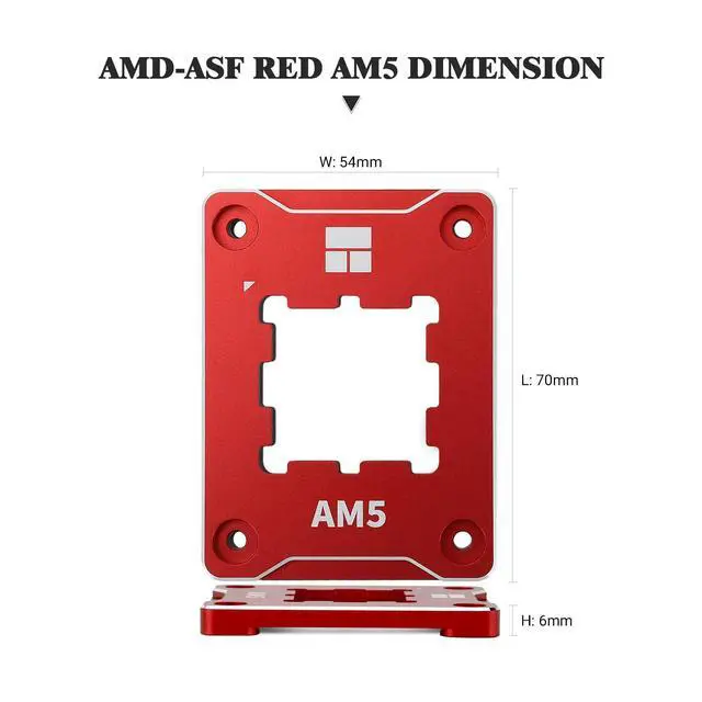 Alt view image 2 of 6 - ASF-Black AM5 CPU Holder, Corrective Anti-Bending Fixing Frame, Full-Fit Fixed Non-Marking Mounter, AM5 Anti-Bending Contact Frame, CPU Cooler Standard Red