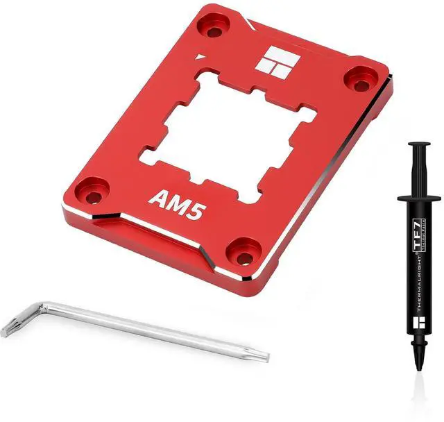Main image of ASF-Black AM5 CPU Holder, Corrective Anti-Bending Fixing Frame, Full-Fit Fixed Non-Marking Mounter, AM5 Anti-Bending Contact Frame, CPU Cooler Standard Red